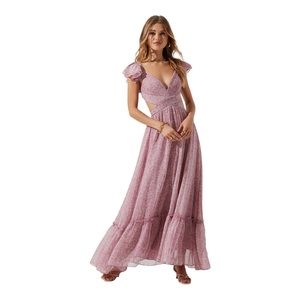 ASTR the Label Primrose Floral Strappy Back Maxi Dress- XS